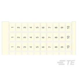 RC510 Carte Pré-Marquée 0-9 (X10) Vertic Blanc|Entrelec-ENT1SNA231040R0600
