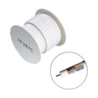 Bobine de câble TV/SAT - 75 Ohms - diamètre 6.8 mm - 19 VATC - blanc - 15m|Erard-EAD4601