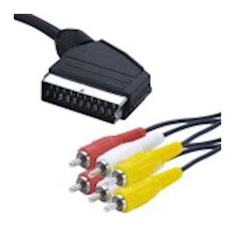 Cordon Péritel M / 6 RCA M - 21 contacts - bidirectionnel - nickel - 1m50|Erard-EAD6531