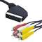 Cordon Péritel M / 6 RCA M - 21 contacts - bidirectionnel - nickel - 1m50|Erard-EAD6531