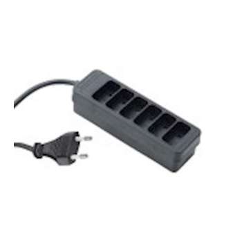 Bloc multiprises - 6 prises x (2 P) - 2 x 0,75mm² - 6A - 1380W - noir - 1m|Erard-EAD8317