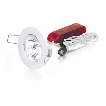 Ankaa - Spot rond à ressort FTE fixe CH + lpe GU5,3 50W + transfo|Aurora-ABIAL10953