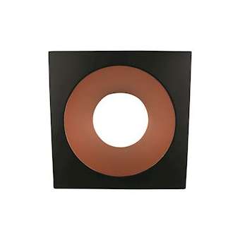 Collerette LED'UP UNIVERSAL ESTHET+ carrée noir mat/cuivre fixe|Europole-POL5765C
