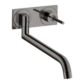 Mitigeur cuisine mural noir chromé poli|Hansgrohe-HA338815330