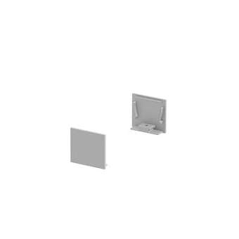 GRAZIA 20, embouts pour profil standard strié, 2 pcs., alu anodisé|SLV-DC51000565