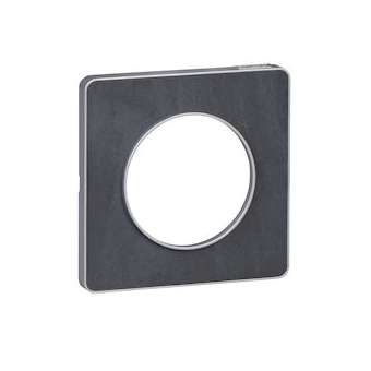 Odace Touch, plaque Ardoise avec liseré Alu 1 poste|Schneider Electric-SCHS530802V