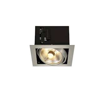 KADUX, encastré de plafond intérieur, simple, alu brossé, GU10/QPAR111, 75W max|SLV-DC5115546
