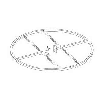 Fixation circulaire pour décor de poteau diam 60cm|Festilight-FEH90608
