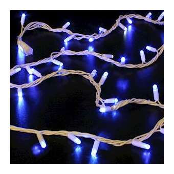 ORIGINAL- Guirlande 10m - 100LED Bleu fixe - câble blanc - 230V|Festilight-FEH50385-1-W3-Z