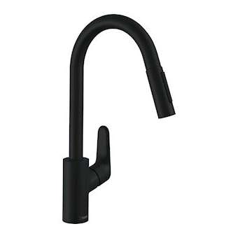 Mitigeur de cuisine 240, avec douchette extractible 2 jets noir mat|Hansgrohe-HA331815670