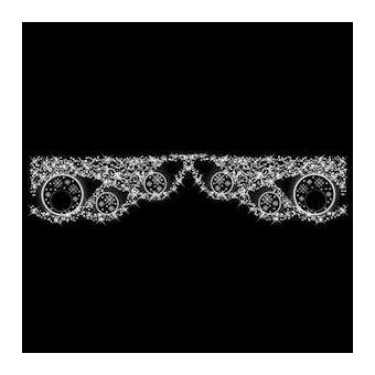 VOLUTE - Traversée L5mxH1m - LED blanc pétillant - 230V|Festilight-FEH43235LED-2-0P0