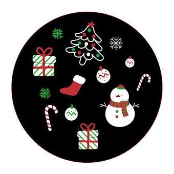 GOBO - Noël - Ø54mm 3 couleurs - blanc/rouge/ vert|Festilight-FEHGOBO-MULTI-3C-54