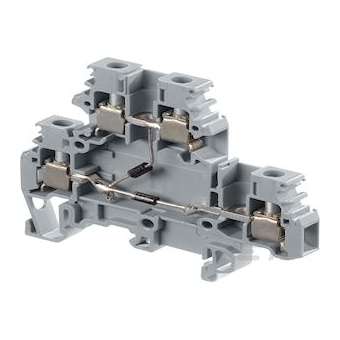 M4/6.De1.D Borne vissé Porte Composant Gris|Entrelec-ENT1SNA115371R2600