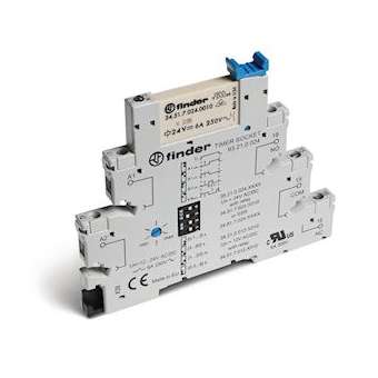Interface électromécanique temporisé 1RT 6A 12V AC/DC, bornes à cage|Finder-FID382100120060