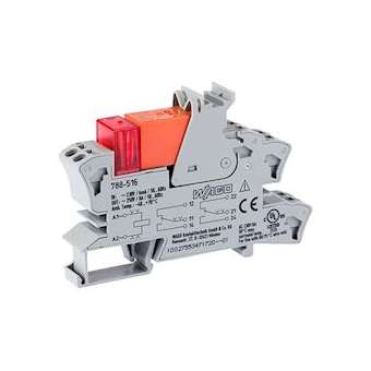 Embase avec relais H 15 mm 230 V AC - 2 RT - 2x8 A|Wago contact-WAG788-516
