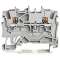 Borne de passage pour 2 conducteurs avec poussoir 1,5mm², gris|Wago contact-WAG2201-1201