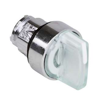Harmony XB4 - tête bouton à manette lumineux - D22 - 3 pos rap DC - blanc|Schneider Electric-SCHZB4BK1813