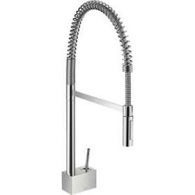 Mitigeur cuisine aspect acier inox|Hansgrohe-HA310820800