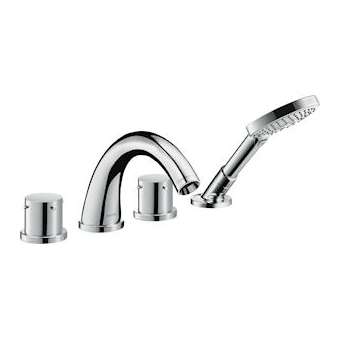 Set de finition 4 trous pour montage sur plage de carrelage chromé|Hansgrohe-HA310451000