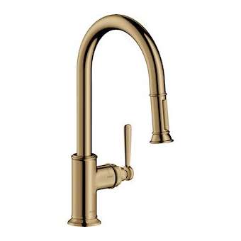 Mitigeur cuisine avec douchette extractible bronze poli|Hansgrohe-HA316581130