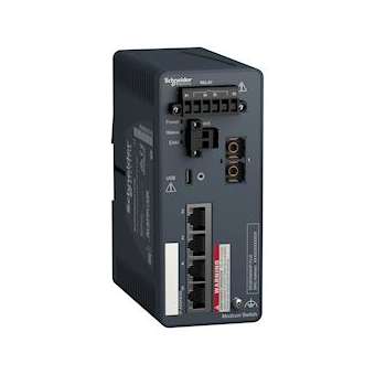 Modicon Switch administré - 4 ports cuivre et 1 port fibre multimode|Schneider Electric-SCHMCSESM053F1CU0