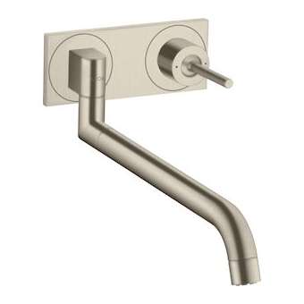 Mitigeur cuisine mural nickel brossé|Hansgrohe-HA338815820