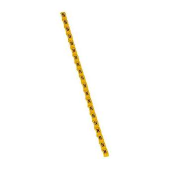 Repère Duplix lettre majuscule N noire sur fond jaune|Legrand-LEG038423