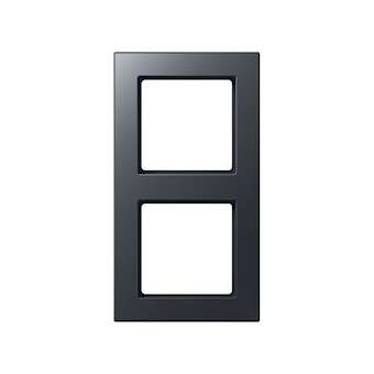 Cadre 2 postes / Acréation Anthracite|Jung france-IUNAC582BFANM