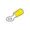 Cosse préisolée ronde jaune (4 à 6 mm²) - Diam. 4 mm