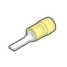 Cosse préisolée renforcée à embout plat jaune (4 à 6 mm²) - L 17 mm|Cembre-CMBGKY-PP17