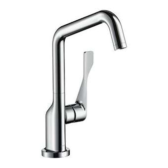 Mitigeur cuisine rouge doré poli|Hansgrohe-HA339850300