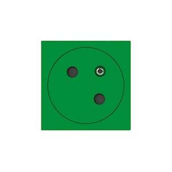Prise de courant 2P+T Surface Mosaic Link raccordement latéral 2 modules - vert|Legrand-LEG077160L