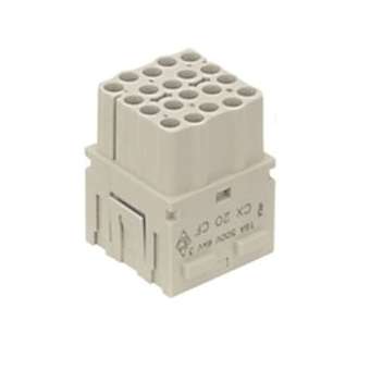 Insert femelle à sertir 20 pôles 16A - 500V|Ilme-IL1CX20CF