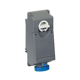 Prise avec inter. de verrouillage 2P+T 16A 100/130v IP66/67 sans boitier|Ilme-IL1TM1643SSP
