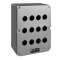 Boîte aluminium 12 trous diam.22 avec 1 entrée de câble M32