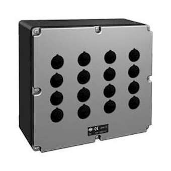 Boîte aluminium 16 trous diam.22 avec 1 entrée de câble M32|Ilme-IL1A2M2320.16