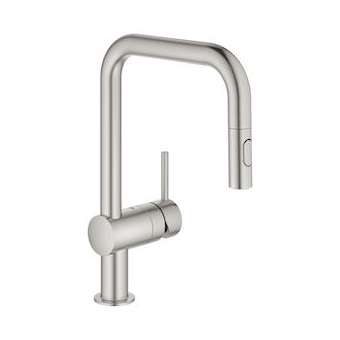 Mitigeur monocommande Evier Minta Supersteel|Grohe-GO232322DC2