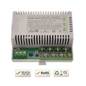 Module alimentation chargeur PSWMV 7M 4 voies 230V AC / 12V DC (13,8V) / 5A|-IZYPSXMV-12054C