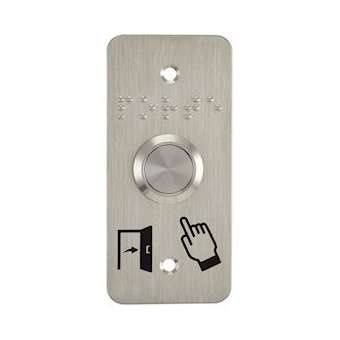 Bouton poussoir acier inox d19 mm Contact NO+NC (V) + SSP101|-IZYSS19P101