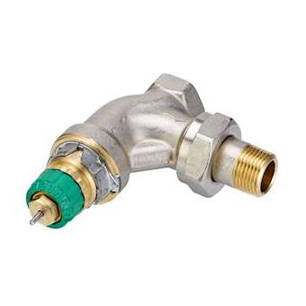 RA-DV robinet autoéquilbrant DN 10, equerre NF, 3/8' plage 20 à 125l/h Dp max 0,|Danfoss-DFS013G7711