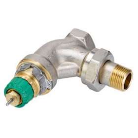 RA-DV robinet autoéquilbrant DN 10, equerre NF, 3/8' plage 20 à 125l/h Dp max 0,|Danfoss-DFS013G7711