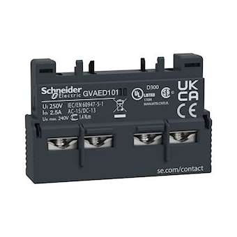 TeSys GV - bloc de contact auxiliaire - montage frontal - 2F|Schneider Electric-SCHGVAED101