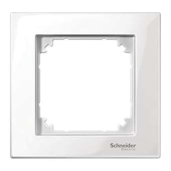 Merten M-Plan - plaque de finition - 1 poste - blanc polaire brillant|Schneider Electric-SCHMTN515119