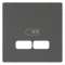 Système M - Enjoliveur pour prise double USB 2.1A - Anthracite mat|Schneider Electric-SCHMTN4367-0414