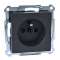Merten M-Plan - prise 2P+T - NF - borne à vis - anthracite|Schneider Electric-SCHMTN2600-0414