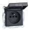 Merten M-Plan - prise 2P+T - NF - IP44 - borne auto - anthracite|Schneider Electric-SCHMTN2514-0414