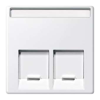 System M - Enjoliveur rj45 dbl mplan blc bril|Schneider Electric-SCHMTN469919