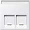 System M - Enjoliveur rj45 dbl mplan blc bril|Schneider Electric-SCHMTN469919