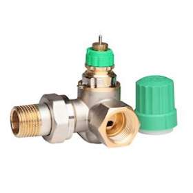 RA-DV robinet autoéquilbrant DN 15, angle à droite, 1/2' plage 20 à 125l/h Dp ma|Danfoss-DFS013G7719