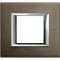 Plaque rectangulaire Axolute Aluminium anodisé 2 modules - Bronze|Bticino-TICHA4802BR